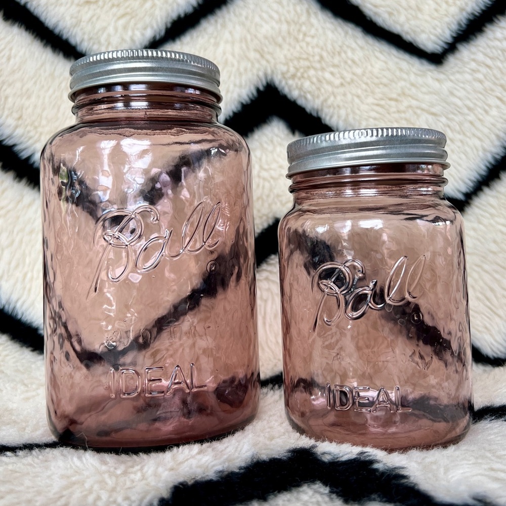 2 x Ball Mason Jars - Limited edition in Rose color - Food Grade